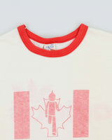Vintage 1970s Adidas Originals National Capital Marathon Made In Canada Single Stitch Crewneck Ringer T-Shirt - M