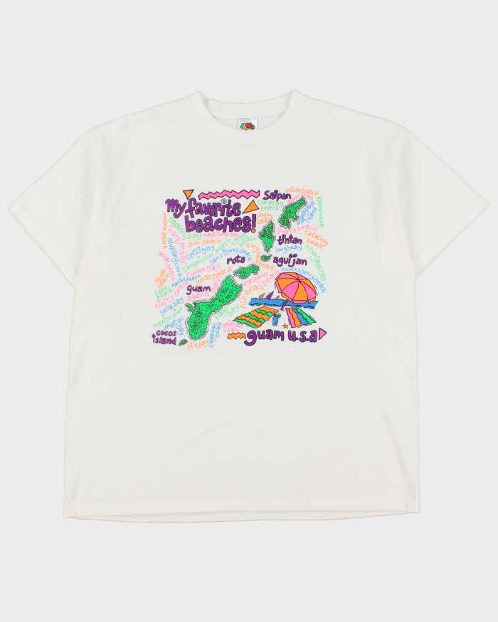 Vintage 1999 Guam U.S.A Beaches Heavyweight Crewneck T-Shirt - XL