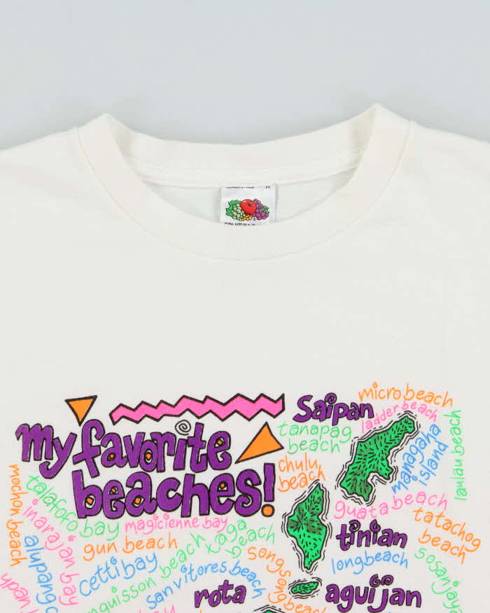 Vintage 1999 Guam U.S.A Beaches Heavyweight Crewneck T-Shirt - XL