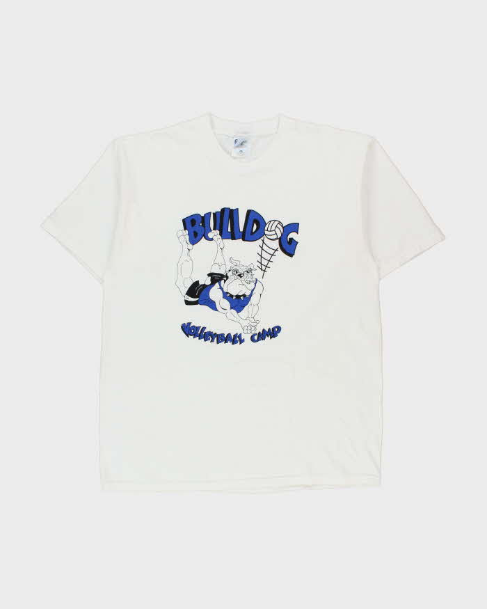 Vintage 1999 BULLDOG Volleyball Camp USA Heavyweight Crewneck T-Shirt - XL
