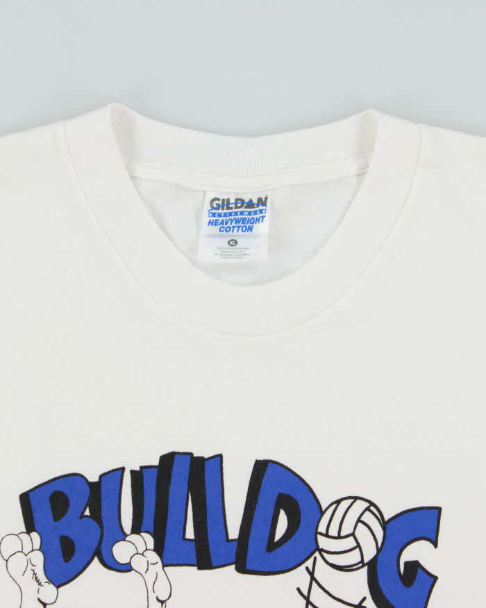 Vintage 1999 BULLDOG Volleyball Camp USA Heavyweight Crewneck T-Shirt - XL