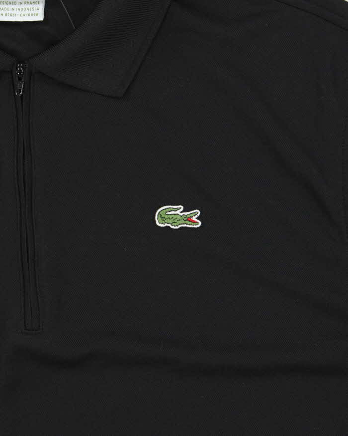 Vintage Y2K 00s Lacoste Sport Short Sleeve Zip Active Polo Shirt - L