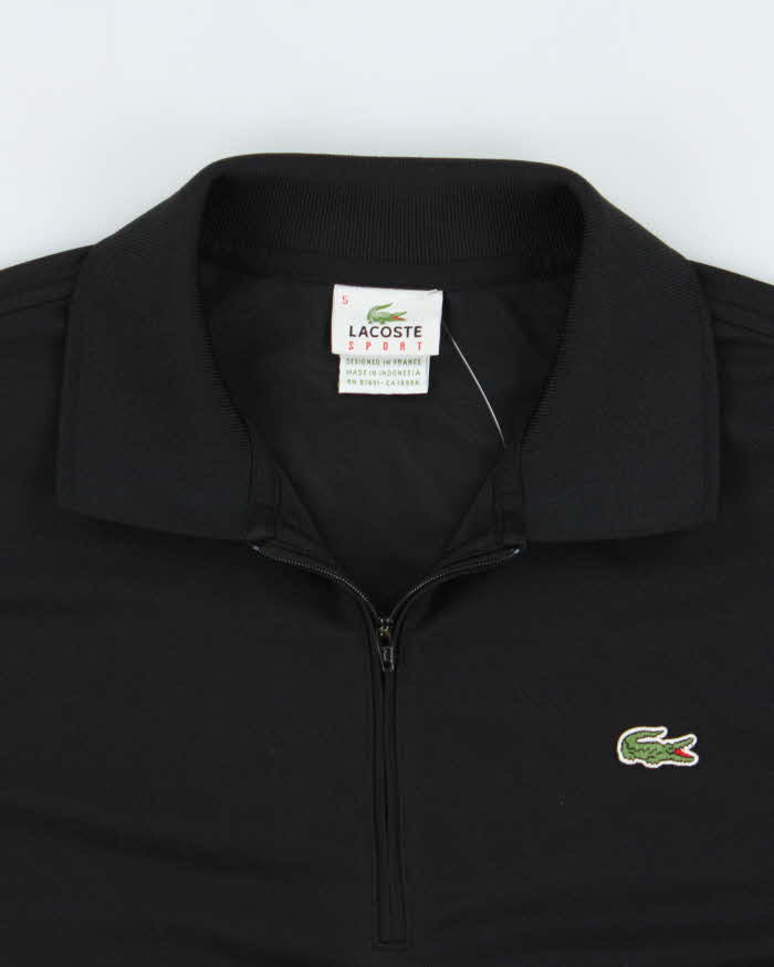 Vintage Y2K 00s Lacoste Sport Short Sleeve Zip Active Polo Shirt - L