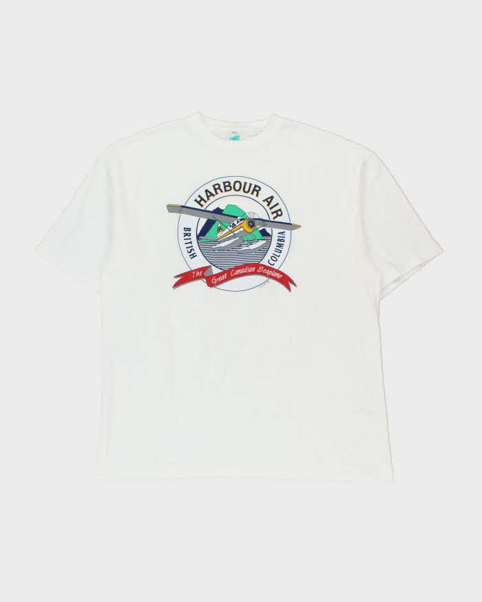 Vintage 1993 Harbour Air British Columbia Heavyweight Single Stitch Made In Canada Crewneck T-Shirt - XL
