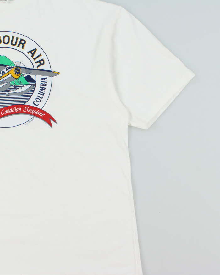 Vintage 1993 Harbour Air British Columbia Heavyweight Single Stitch Made In Canada Crewneck T-Shirt - XL