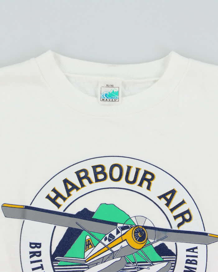 Vintage 1993 Harbour Air British Columbia Heavyweight Single Stitch Made In Canada Crewneck T-Shirt - XL