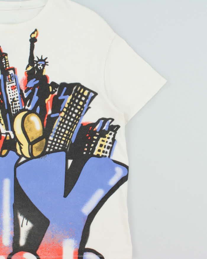 Vintage 1990s Mickey Mouse New York Graffiti Heavyweight Boxy Crewneck T-Shirt - L