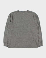 Vintage Polo Ralph Lauren Marl Grey Midweight Long Sleeve Pocket T-Shirt - M