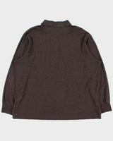 Vintage Polo Ralph Lauren Marl Brown Classic Fit Long Sleeve Polo Shirt - XL