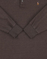 Vintage Polo Ralph Lauren Marl Brown Classic Fit Long Sleeve Polo Shirt - XL
