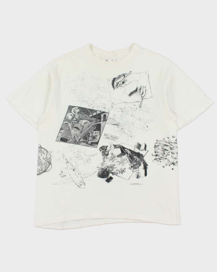 Vintage 1991 M.C. Escher Artwork Andazia Made In USA Single Stitch Crewneck T-Shirt - L