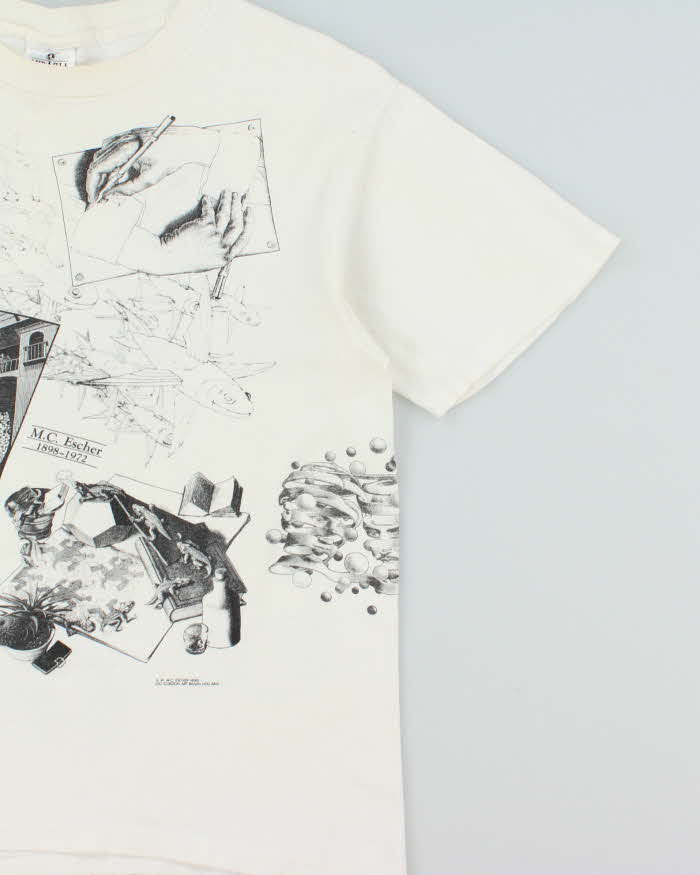 Vintage 1991 M.C. Escher Artwork Andazia Made In USA Single Stitch Crewneck T-Shirt - L