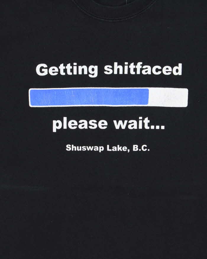 Vintage Y2K 00s Shuswap Lake Novelty Heavyweight Crewneck T-Shirt - M