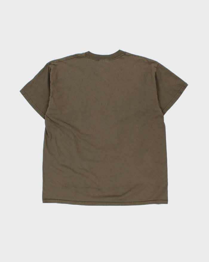 Vintage 1999 Royal Tyrell Museum Khaki Heavyweight Crewneck T-Shirt - XL