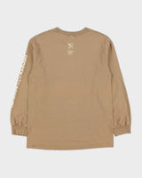 Vintage Y2K 00s Wayne Gretzky's Hockey Royalty Khaki Heavyweight Long Sleeve Crewneck T-Shirt - M