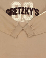 Vintage Y2K 00s Wayne Gretzky's Hockey Royalty Khaki Heavyweight Long Sleeve Crewneck T-Shirt - M