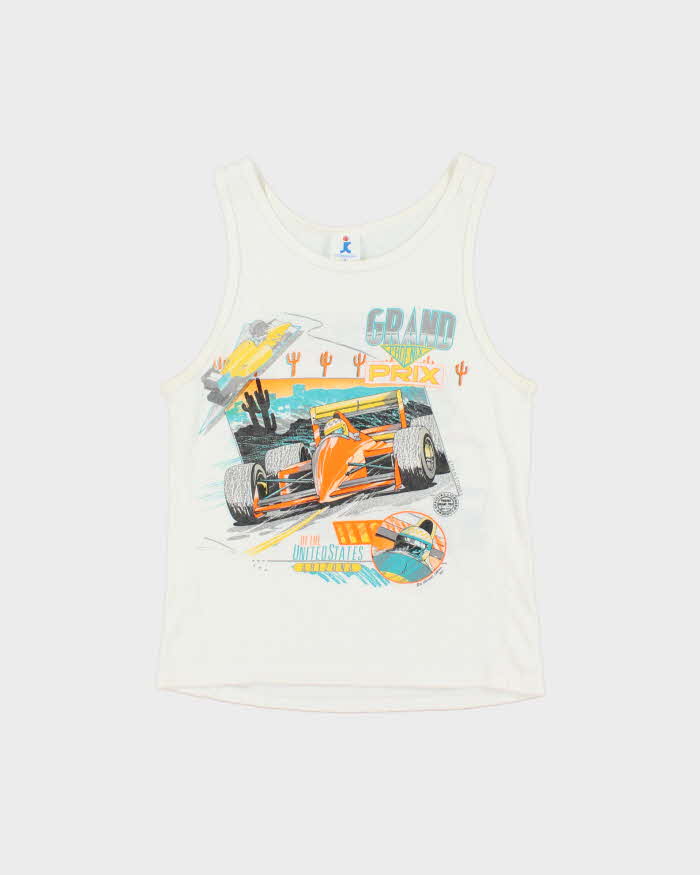 Vintage 1989 K.Telfer Phoenix Arizona Grand Prix Single Stitch Made In USA Tank Top Vest - M