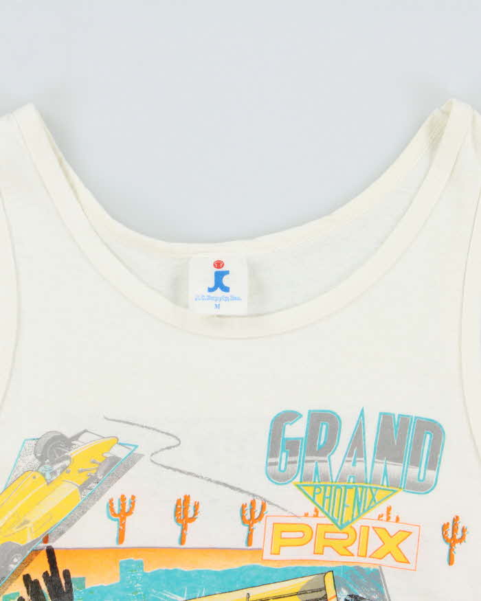 Vintage 1989 K.Telfer Phoenix Arizona Grand Prix Single Stitch Made In USA Tank Top Vest - M