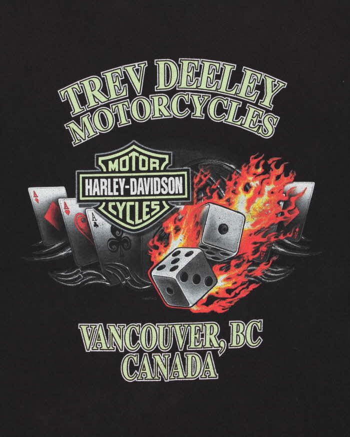 Vintage 2007 Y2K Harley Davidson Trev Deeley Vancouver Heavyweight Made In USA Crewneck T-Shirt - XL