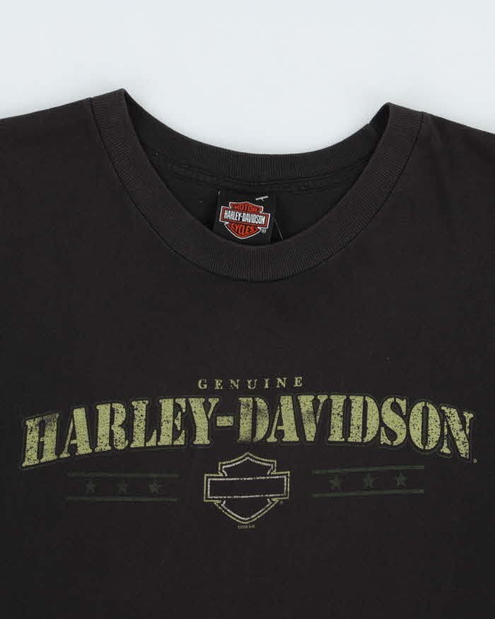 Vintage 2007 Y2K Harley Davidson Trev Deeley Vancouver Heavyweight Made In USA Crewneck T-Shirt - XL