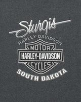 Vintage Harley Davidson Marl Grey Heavyweight Made In USA 'Sturgis' Sleeveless Crewneck T-Shirt - L