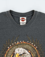 Vintage Harley Davidson Marl Grey Heavyweight Made In USA 'Sturgis' Sleeveless Crewneck T-Shirt - L