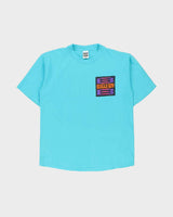 Vintage 1990s Bugle Boy Aqua Blue Heavyweight Single Stitch Made In USA Crewneck T-Shirt - L