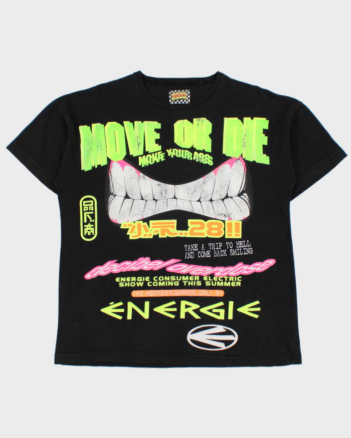 Vintage 1990s Energie 'Move Your Ass' Heavyweight Rave Made In Italy Crewneck T-Shirt - L
