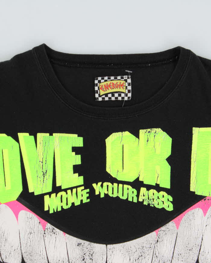 Vintage 1990s Energie 'Move Your Ass' Heavyweight Rave Made In Italy Crewneck T-Shirt - L