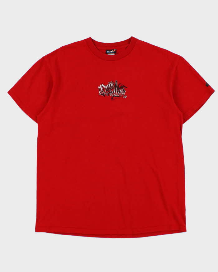 Vintage Y2K 00s Quiksilver Heavyweight Graffiti Crewneck T-Shirt - L