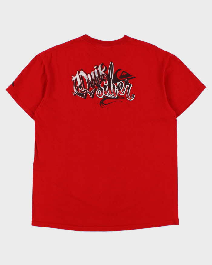 Vintage Y2K 00s Quiksilver Heavyweight Graffiti Crewneck T-Shirt - L