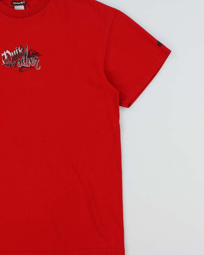 Vintage Y2K 00s Quiksilver Heavyweight Graffiti Crewneck T-Shirt - L