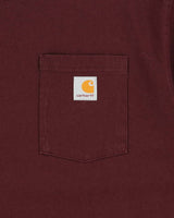 Vintage Carhartt Maroon Heavyweight Loose Fit Crewneck Pocket T-Shirt - L