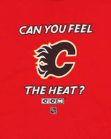 Vintage 1990s Galgary Flames NHL CCM Heavyweight Crewneck T-Shirt - L