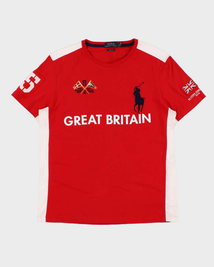 Polo Ralph Lauren GB 2014 Ocean Challenge Big Pony Custom Fit Single Stitch Crewneck T-Shirt - L