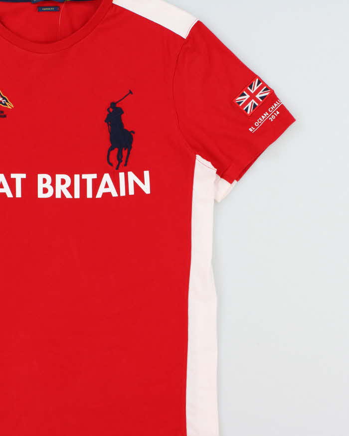 Polo Ralph Lauren GB 2014 Ocean Challenge Big Pony Custom Fit Single Stitch Crewneck T-Shirt - L