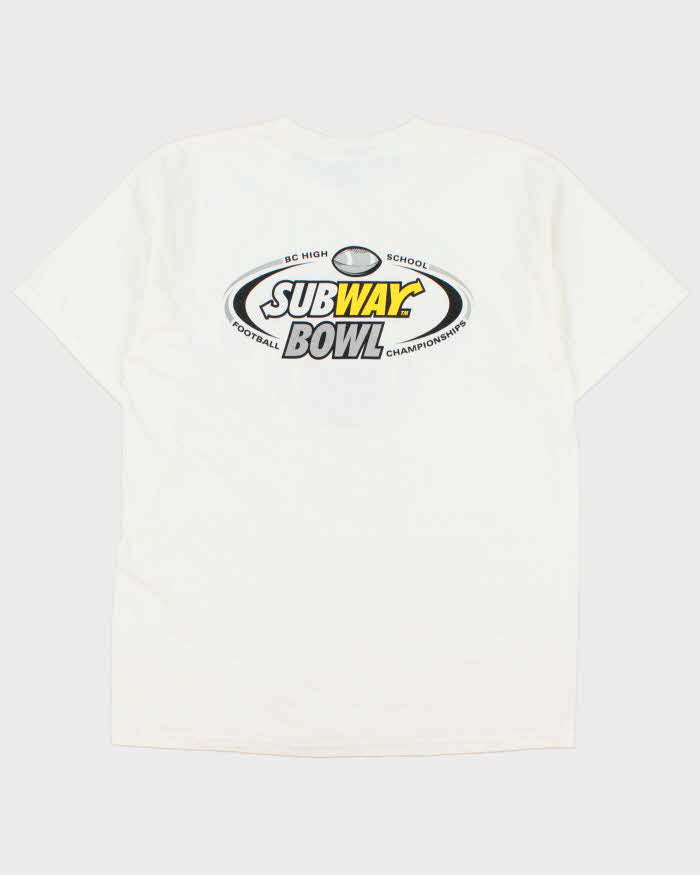 Vintage Y2K 00s Holy Cross Subway Bowl Football Championships Heavyweight Crewneck T-Shirt - L