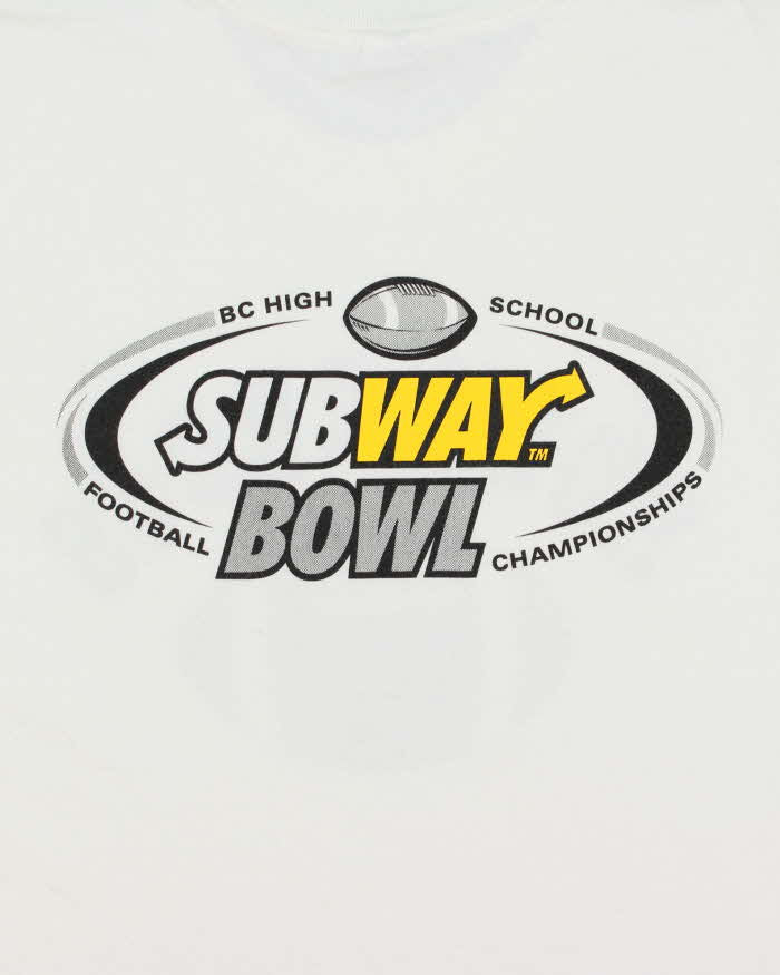 Vintage Y2K 00s Holy Cross Subway Bowl Football Championships Heavyweight Crewneck T-Shirt - L