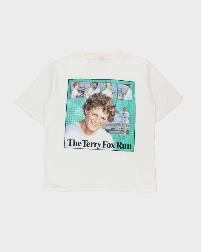 Vintage 1990s The Terry Cross Run Heavyweight Single Stitch Made In Canada Crewneck T-Shirt - L
