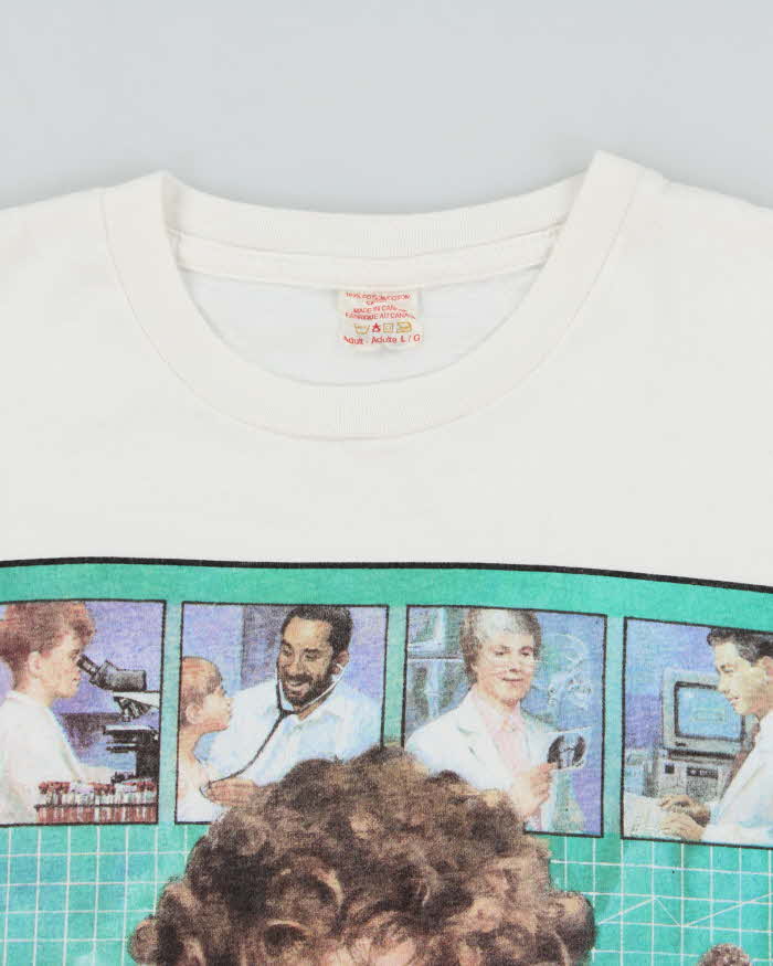 Vintage 1990s The Terry Cross Run Heavyweight Single Stitch Made In Canada Crewneck T-Shirt - L
