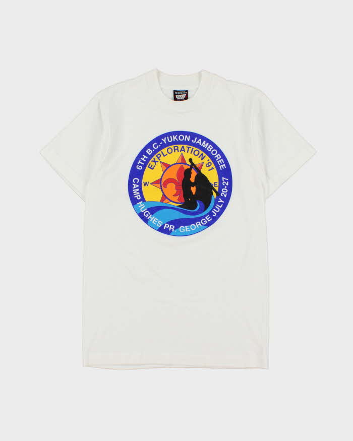 Vintage 1991 Yukon Jamboree Exploration Heavyweight Made In USA Screen Stars Single Stitch Crewneck T-Shirt - M