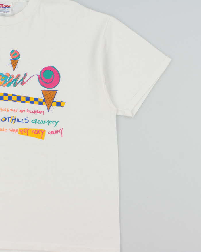 Vintage 1990s Foothills Creamery Icecream Hanes Heavyweight Single Stitch Crewneck T-Shirt - XL