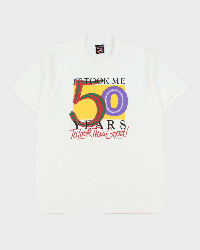 Vintage 1992 Peacock Papers Novelty Heavyweight Single Stitch Made In Canada Crewneck T-Shirt - L