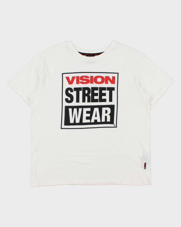 Vintage Y2K 00s Vision Street Wear Heavyweight Boxy Crewneck T-Shirt - M