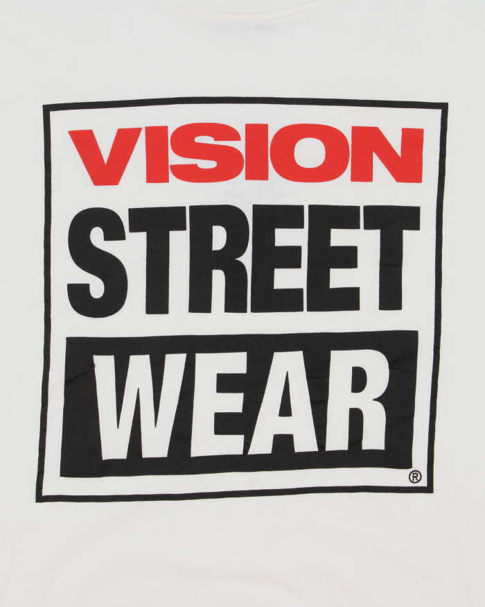 Vintage Y2K 00s Vision Street Wear Heavyweight Boxy Crewneck T-Shirt - M