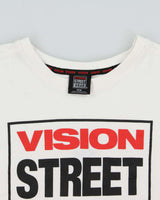 Vintage Y2K 00s Vision Street Wear Heavyweight Boxy Crewneck T-Shirt - M