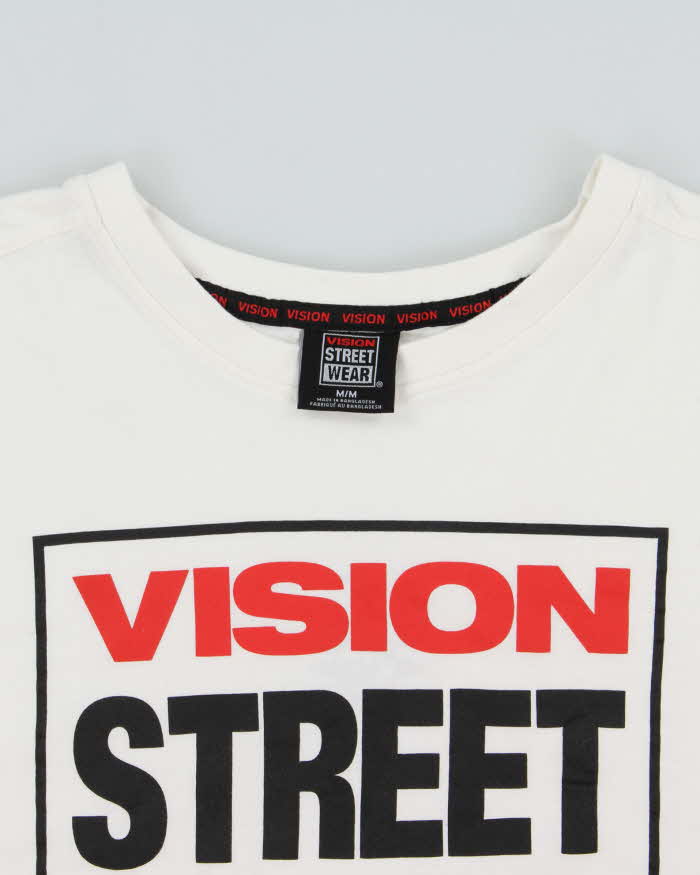 Vintage Y2K 00s Vision Street Wear Heavyweight Boxy Crewneck T-Shirt - M
