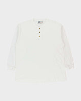 Vintage 1990s Essential Needs Heavyweight Long Sleeve Henley T-Shirt - XL