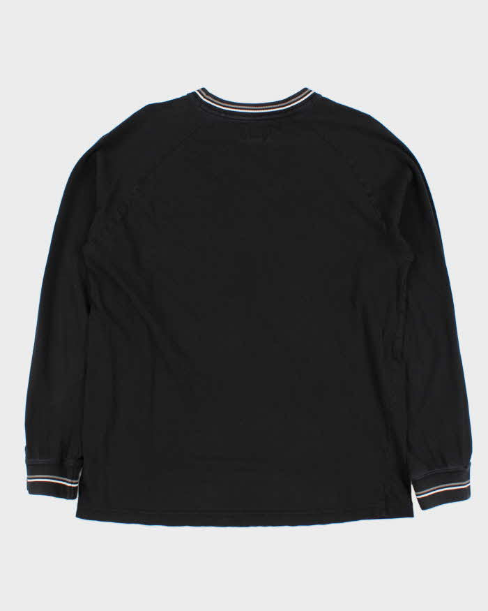 Vintage Stussy Embroidered Spell-Out Long Sleeve Crewneck T-Shirt - XL