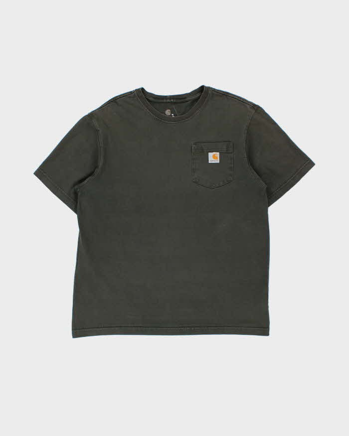 Vintage Carhartt Moss Green Heavyweight Original Fit Crewneck Pocket T-Shirt - M